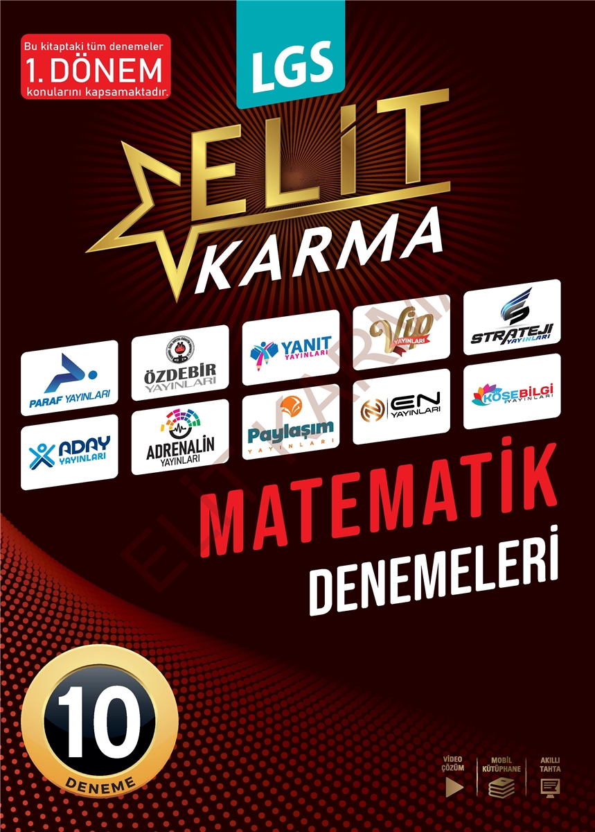 PARAF YAYINLARI - 8. SINIF - LGS Elit Karma Matematik Branş Denemeleri ...