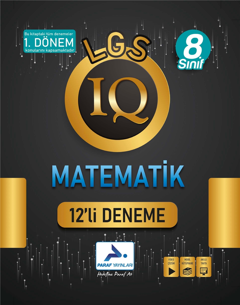 PARAF YAYINLARI - 8. SINIF - LGS IQ Matematik 12 Deneme (2023)